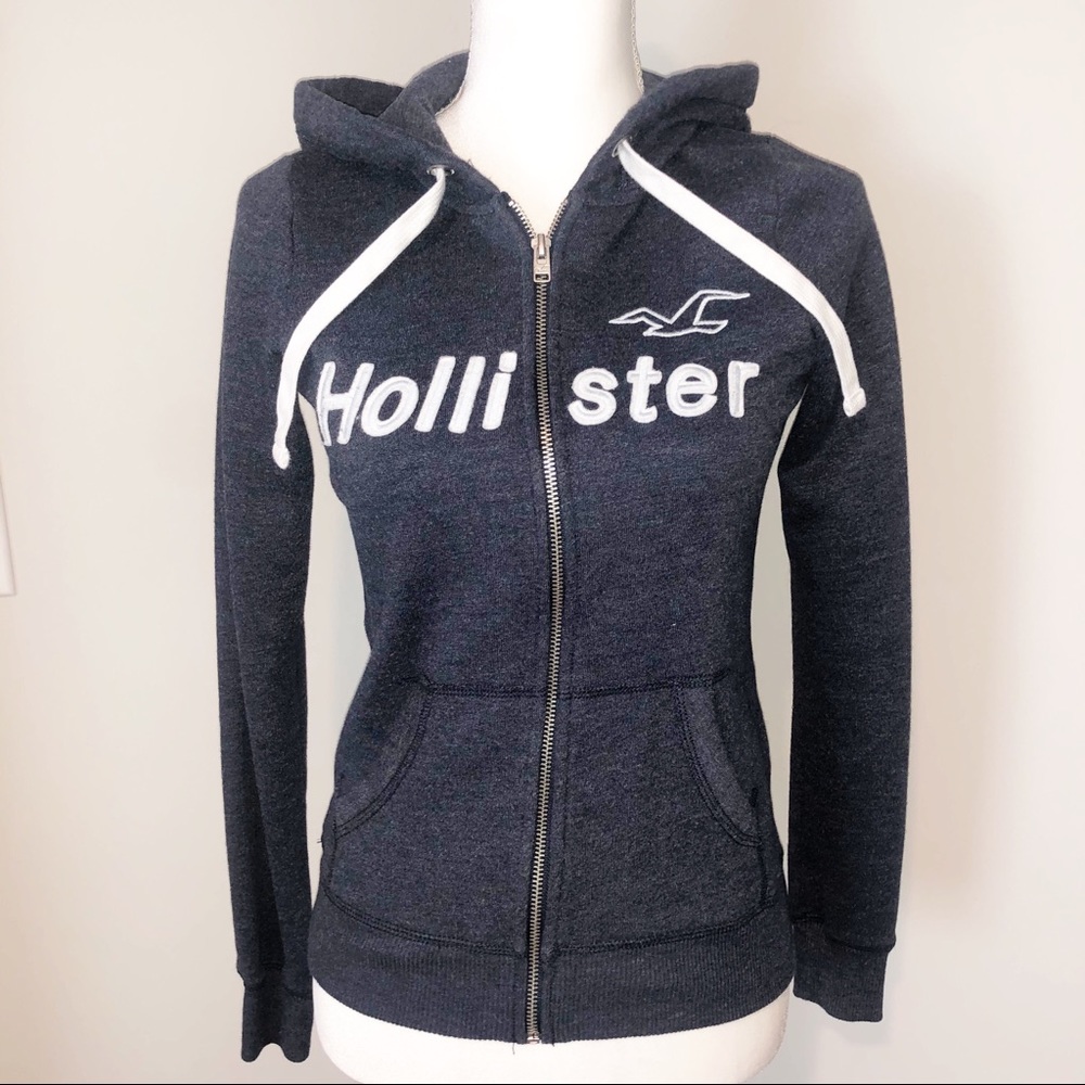 HOLLISTER Los Angeles Womens Zip Up Sweatshirt XXS